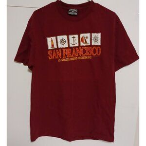 Vintage San Francisco USA Steve & Barry’s  T-shirt Maroon Men’s Size Large